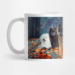 Dogs in the Fall Mug